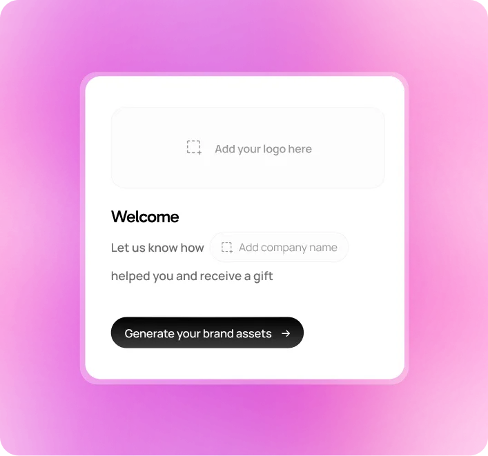 Branded interview interface mockup