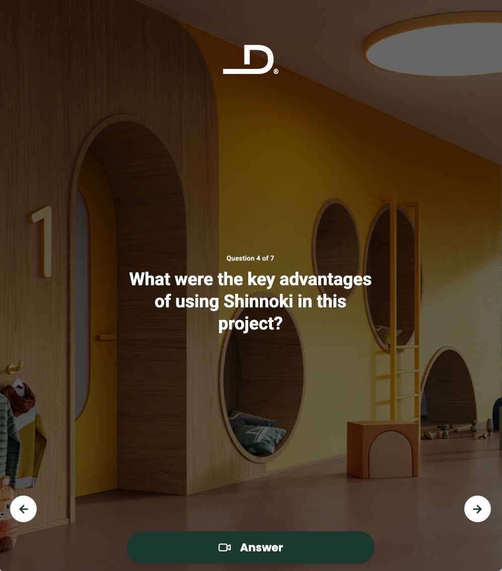 Interview question screen