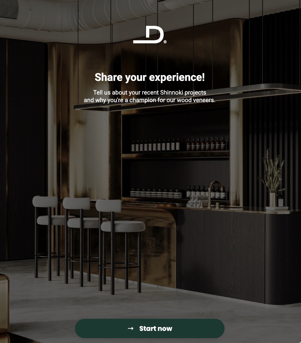 Interview welcome screen